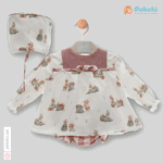 Baby Set With Bloomer And Bonnet Lanna