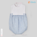 Knit And Fabric Romper Espuma