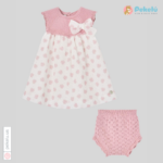 Knit And Fabric Dress With Bloomer Mimosa