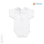 Cotton Baby Bodysuit with Peter Pan Collar