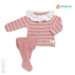 2 Piece Baby Knit Set with Lace