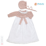 Baby Gown in Plumeti Fabric