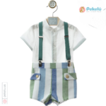 Baby Boy Set with Suspenders Mosaico